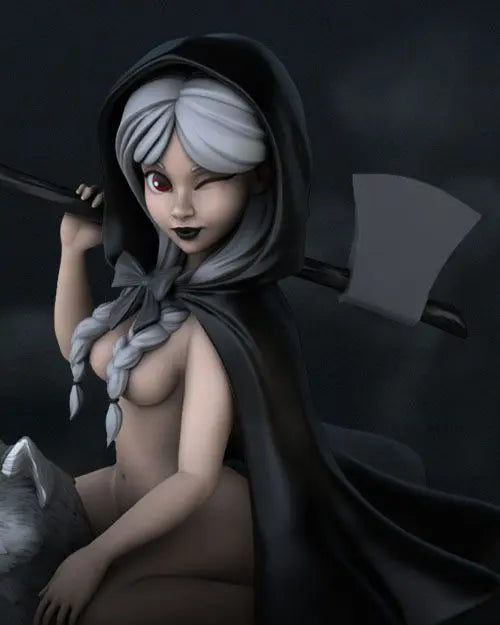 פסל של שלגיה עם ראש זאב