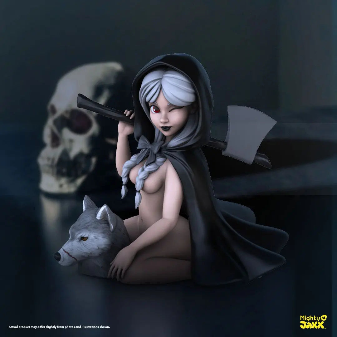 פסל של שלגיה עם ראש זאב