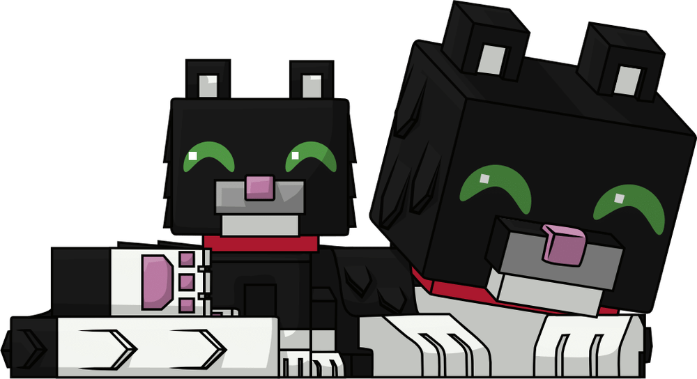 בובת אספנות יוטוז של חתול שחור - לבן מיינקרפאט