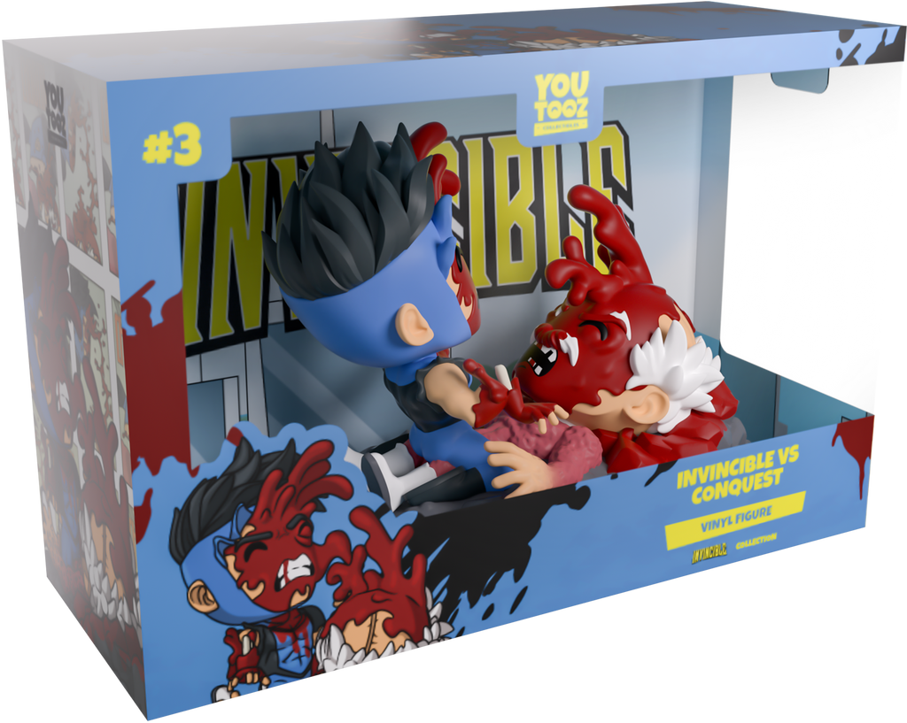 בובת אספנות יוטוז של אינווינסיבל נגד קונקווסט