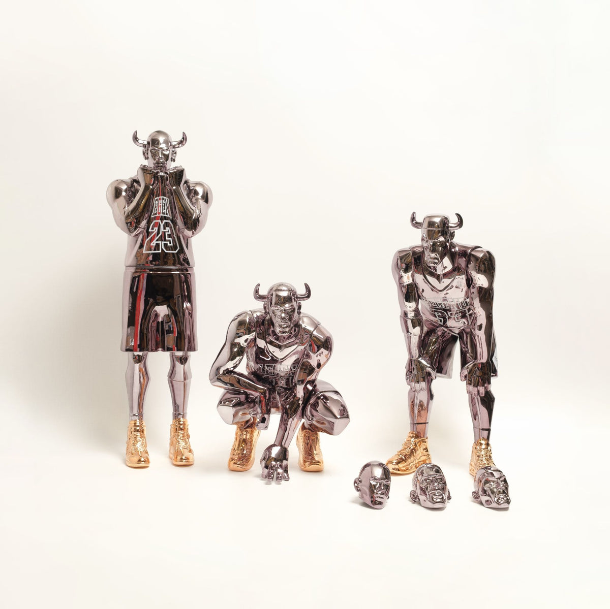 סט פסלי אספנות XL שלושת המלכים - גביע האלופים האגדי - מייקל גו׳רדן