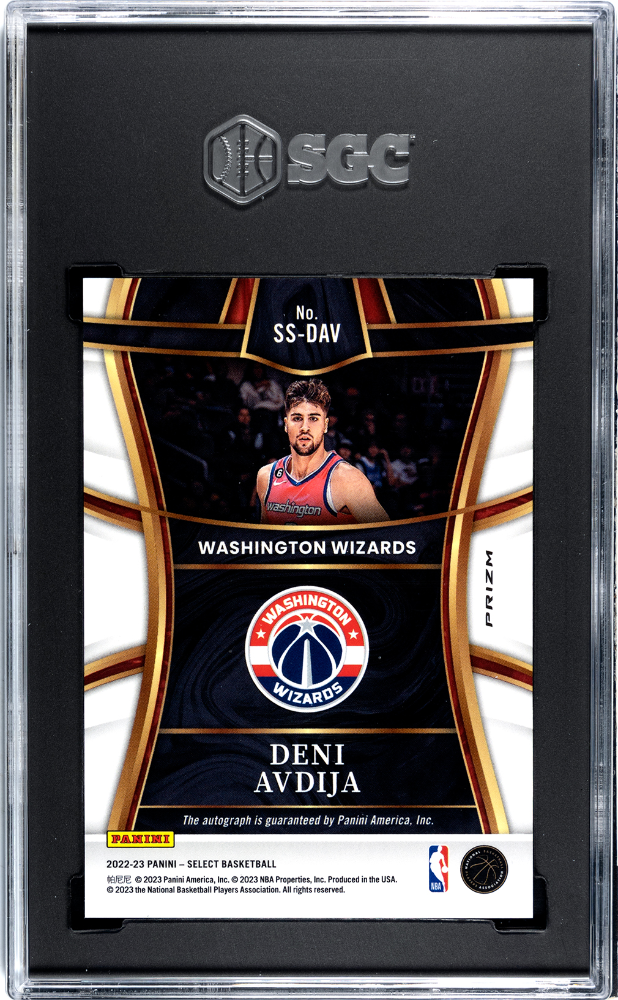 2022-23 Panini Select Deni Avdija Signature Selections Auto #SS-DAV SGC 9/10