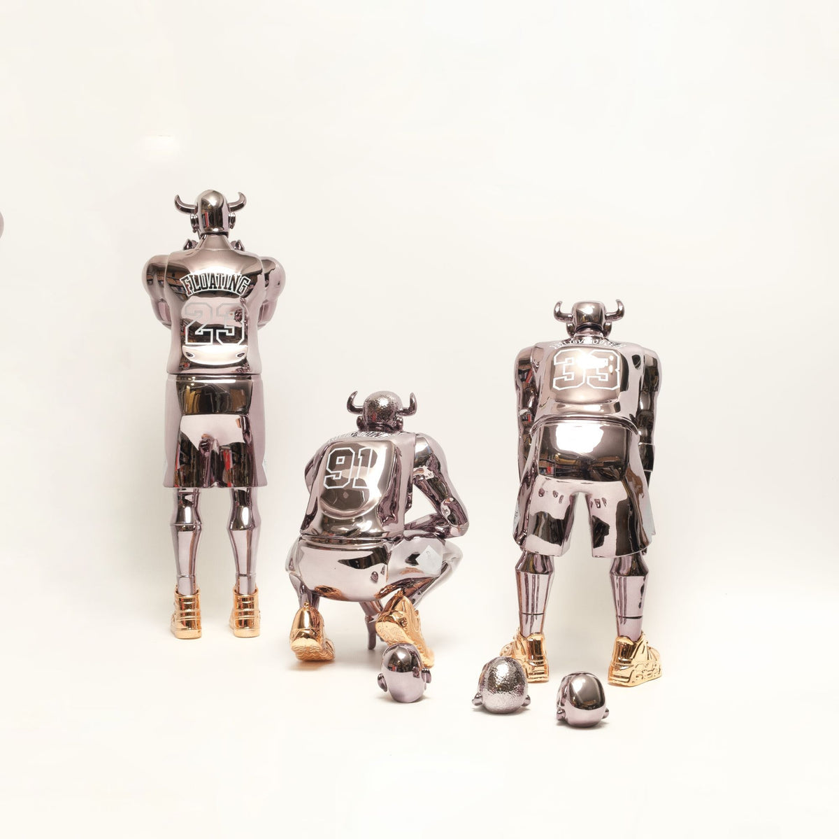 סט פסלי אספנות XL שלושת המלכים - גביע האלופים האגדי - מייקל גו׳רדן