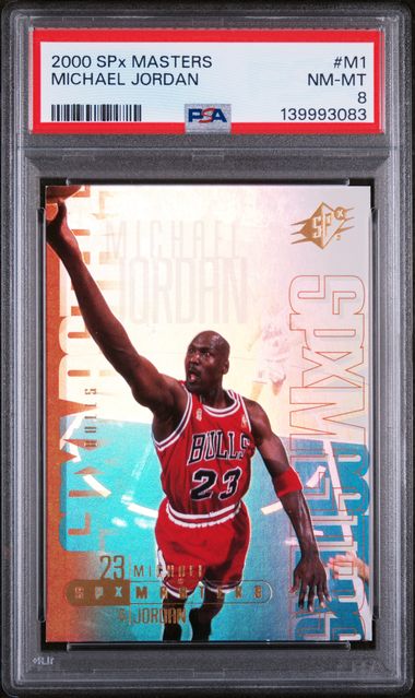 2000 SPx Masters #M1 Michael Jordan Chicago Bulls HOF PSA 8 NM-MT