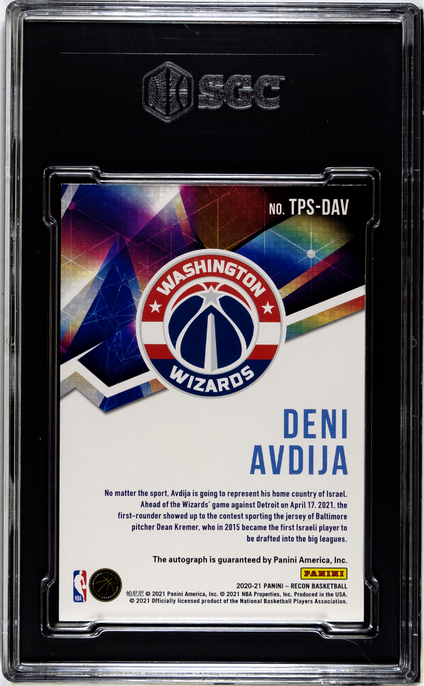 2020-21 Recon Deni Avdija True Potential Signatures RC Red Auto #/99 SGC 9/10 קלף דני אבדיה
