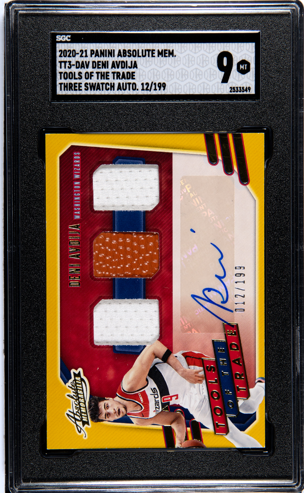 2020-21 Absolute Deni Avdija Tools of the Trade Jersey Ball RC Auto 12/199 SGC 9