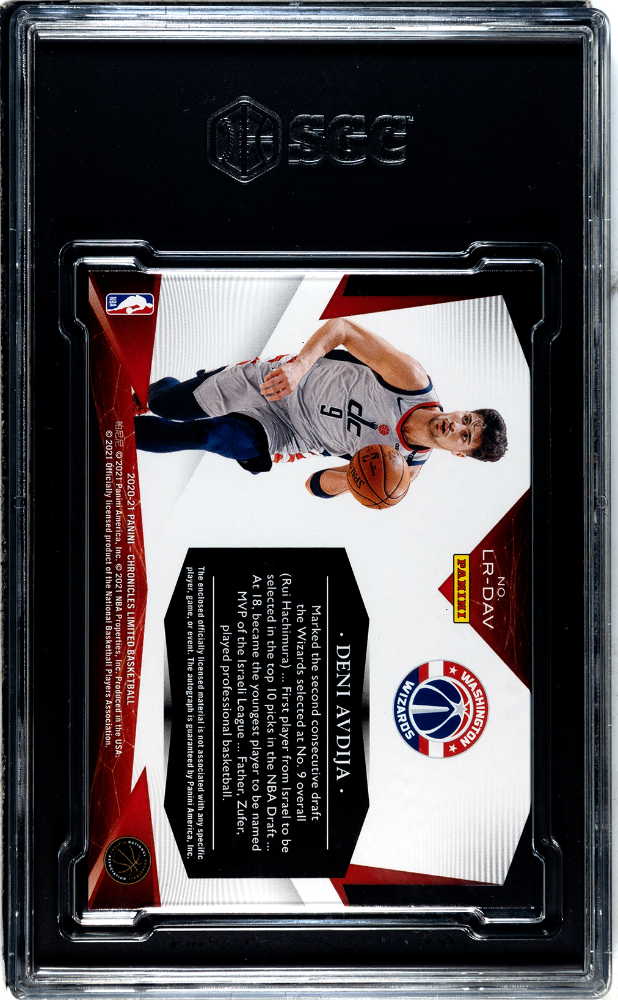 2020-21 Chronicles Deni Avdija Limited Rookie Jersey Auto RC Prime #/25 SGC 7/10