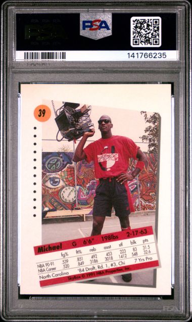 1991 SKYBOX #39 MICHAEL JORDAN BULLS HOF PSA 10