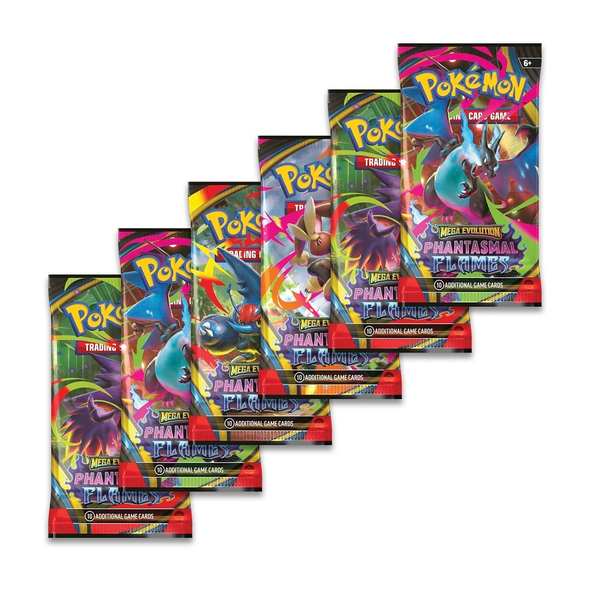 Pokemon English מארז פוקימון Mega Evolution: Phantasmal Flames - Booster Bundle 6 חפיסות