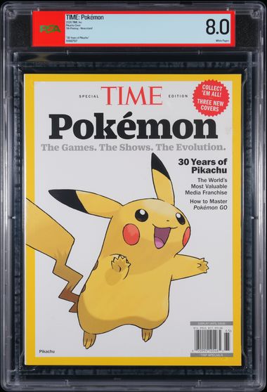 TIME, INC. TIME SPECIAL EDITION: POKEMON 2026 11TH PRINTING NEWSSTAND PIKACHU PSA 8