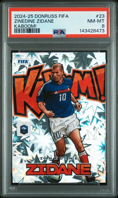 2024-25 PANINI DONRUSS FIFA KABOOM! #23 ZINEDINE ZIDANE PSA 8 קלף זידאן