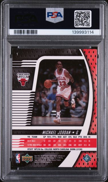 1998 UD Ionix #1 Michael Jordan Chicago Bulls HOF PSA 9 MINT