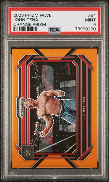 Prizm WWE John Cena Orange Prizm /99 PSA 9 קלף ג'ון סינה