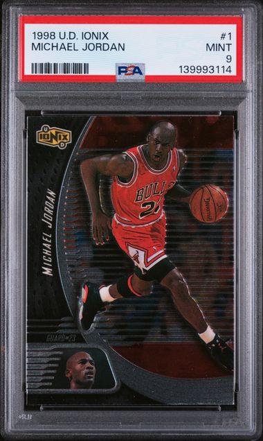 1998 UD Ionix #1 Michael Jordan Chicago Bulls HOF PSA 9 MINT