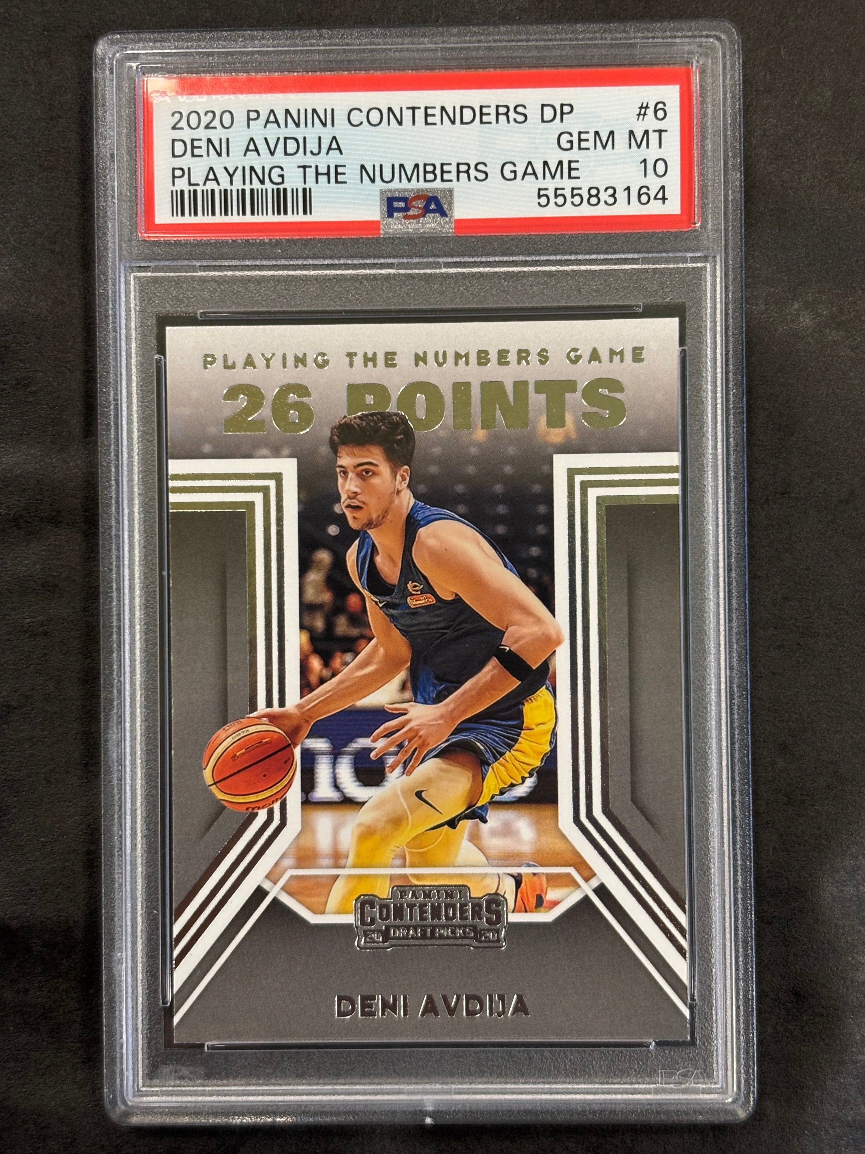 2020 PANINI CONTENDERS DRAFT PICKS PLAYING THE NUMBERS GAME #6 DENI AVDIJA PLAYING THE NUMBERS GAME