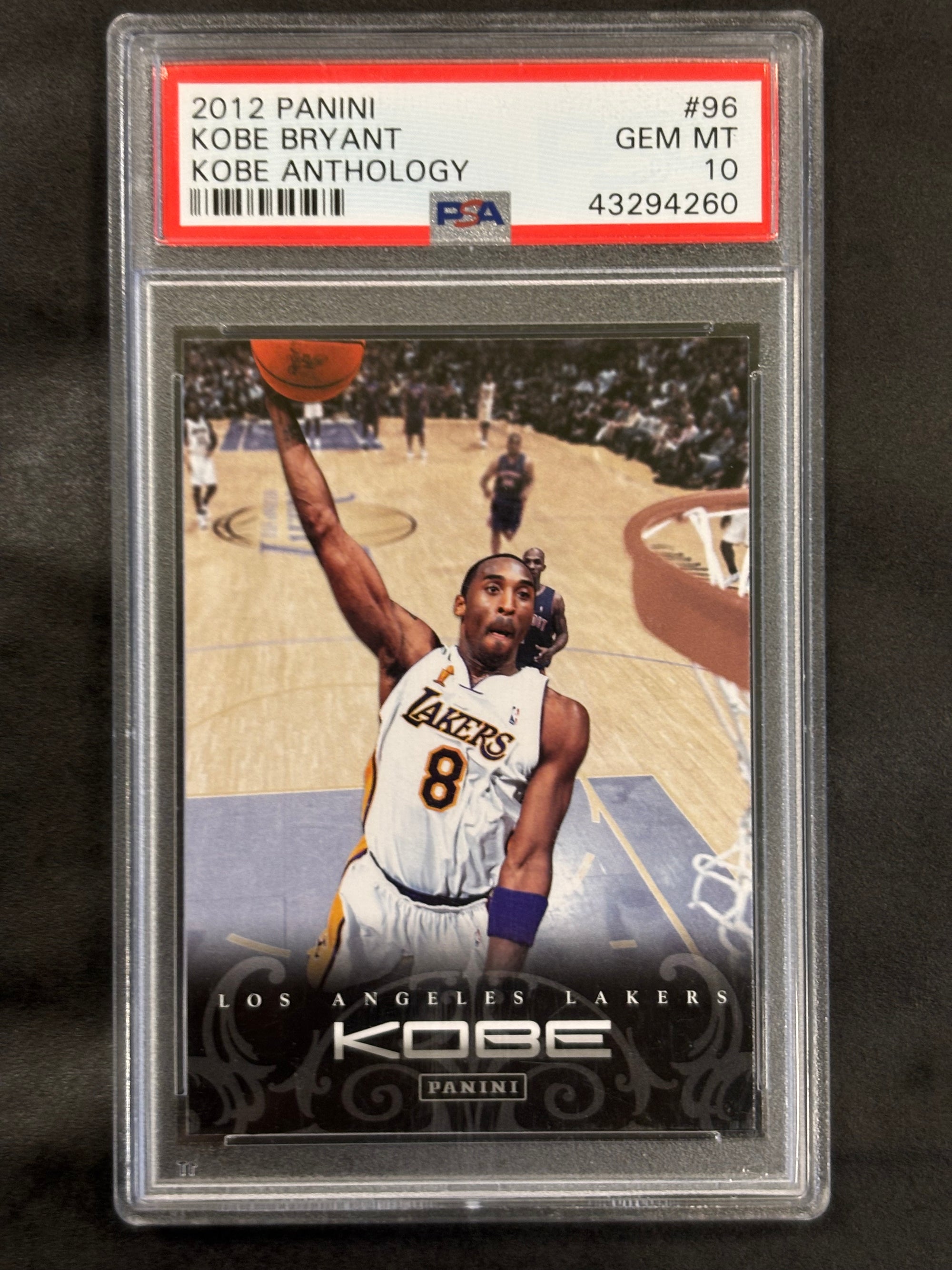 Kobe Bryant 2012 2012-2013 Panini Kobe Anthology Card #96 PSA 10