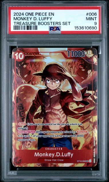2024 ONE PIECE PROMOS TREASURE BOOSTERS SET #006 MONKEY D. LUFFY PSA 9