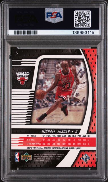 1998 UD Ionix #5 Michael Jordan Chicago Bulls HOF PSA 9 MINT