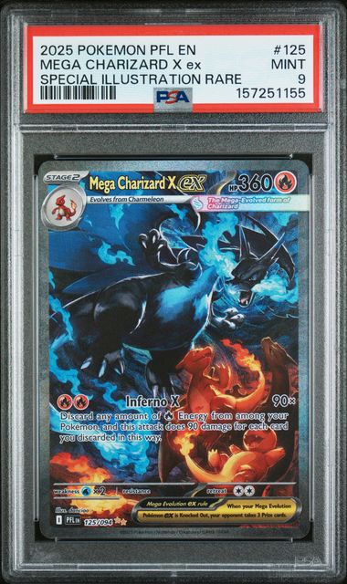 2025 POKEMON PFL EN-PHANTASMAL FLAMES #125 MEGA CHARIZARD X ex SPECIAL ILLUSTRATION RARE