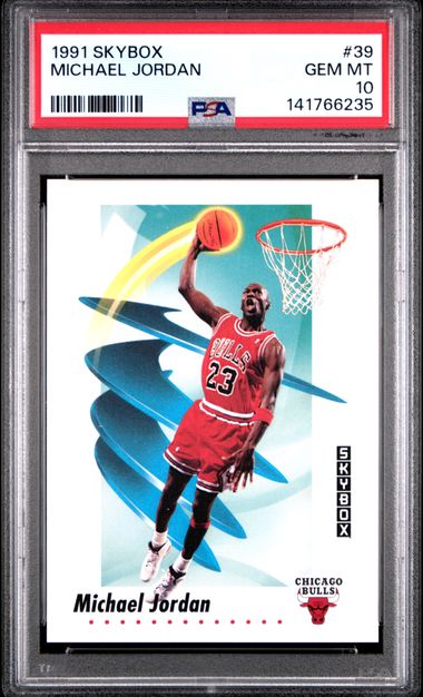 1991 SKYBOX #39 MICHAEL JORDAN BULLS HOF PSA 10 קלף מייקל ג'ורדן