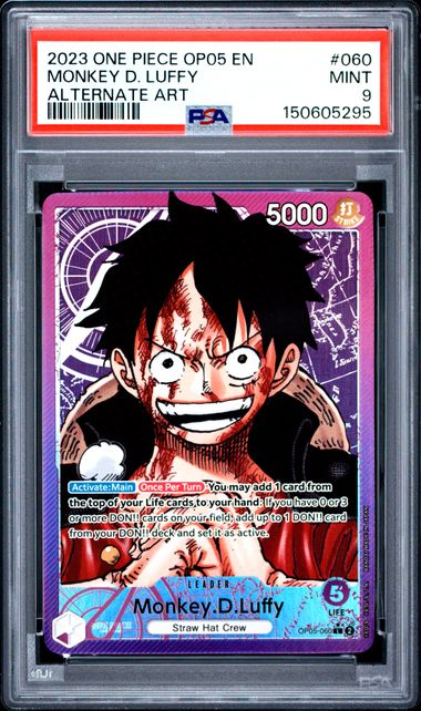 ONE PIECE MONKEY D. LUFFY 2023 AWAKENING OF THE NEW ERA #060 ALT ART PSA 9 קלף לופי