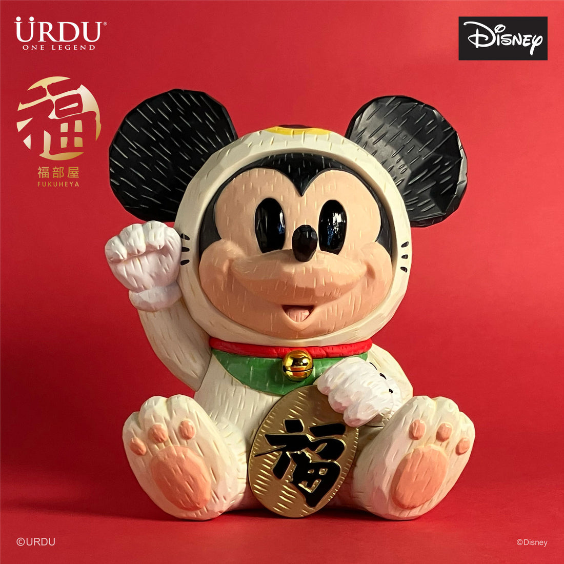 Disney Fukuheya Maneki Neko - Mickey Mouse (Original)