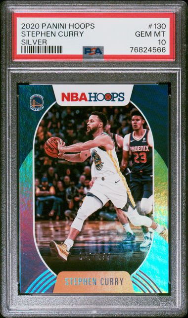 2020 PANINI HOOPS SILVER #130 STEPHEN CURRY 140/199 PSA 10 קלף סטף קרי