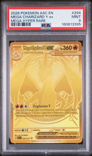 2026 POKEMON ASC EN-ASCENDED HEROES #294 MEGA CHARIZARD Y ex MEGA HYPER RARE
