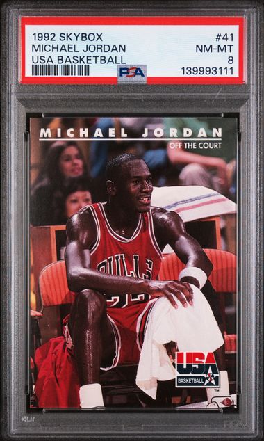 1992 Skybox USA Basketball #41 Michael Jordan Chicago Bulls HOF PSA 8 NM-MT
