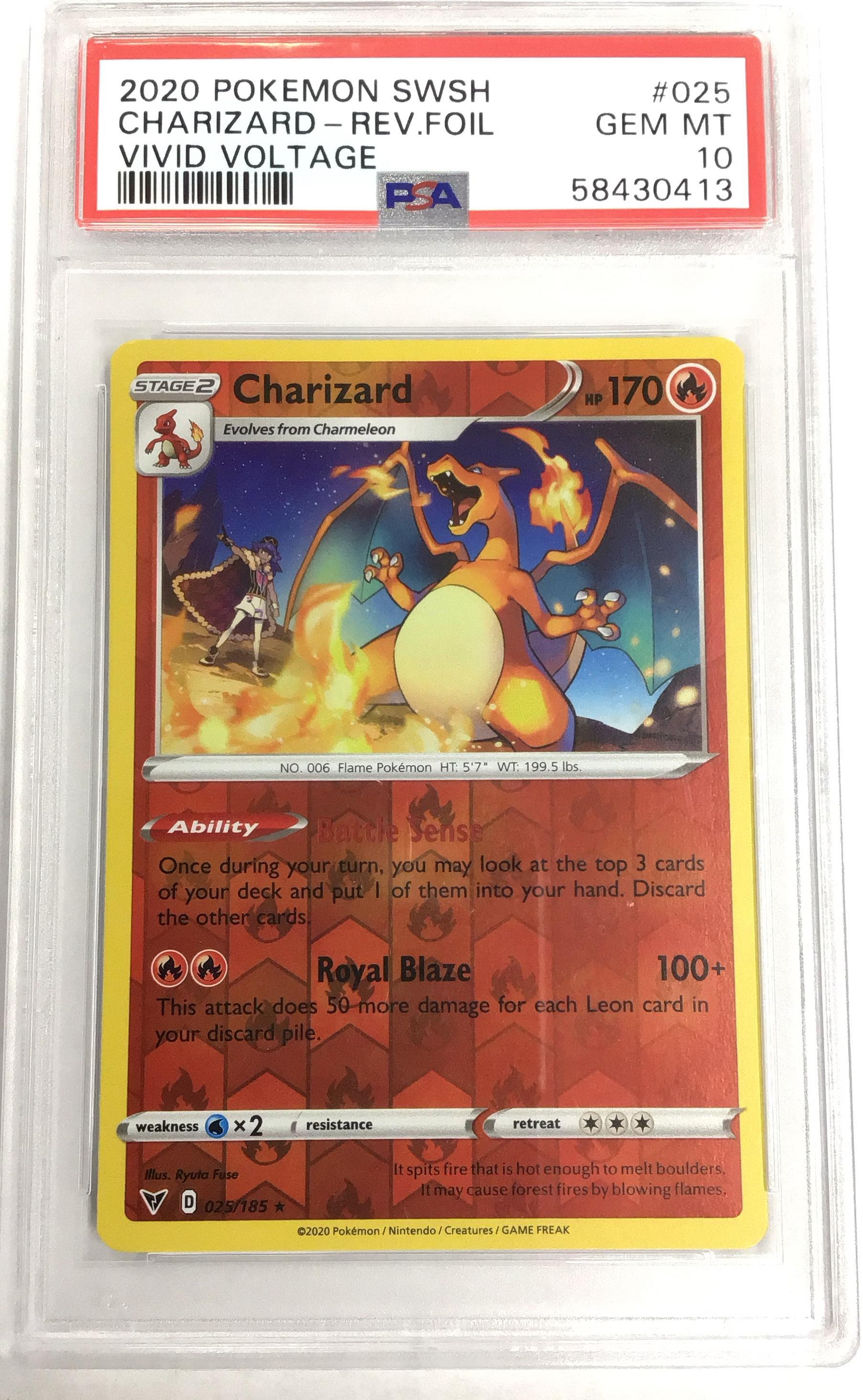 2020 POKEMON SWORD & SHIELD VIVID VOLTAGE #025 CHARIZARD-REV.FOIL VIVID VOLTAGE