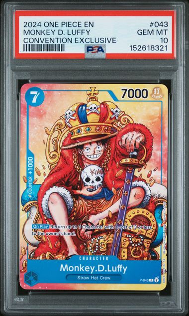 Monkey.D.Luffy (Convention Promo 2024) P-043 One Piece Promotion Psa 10