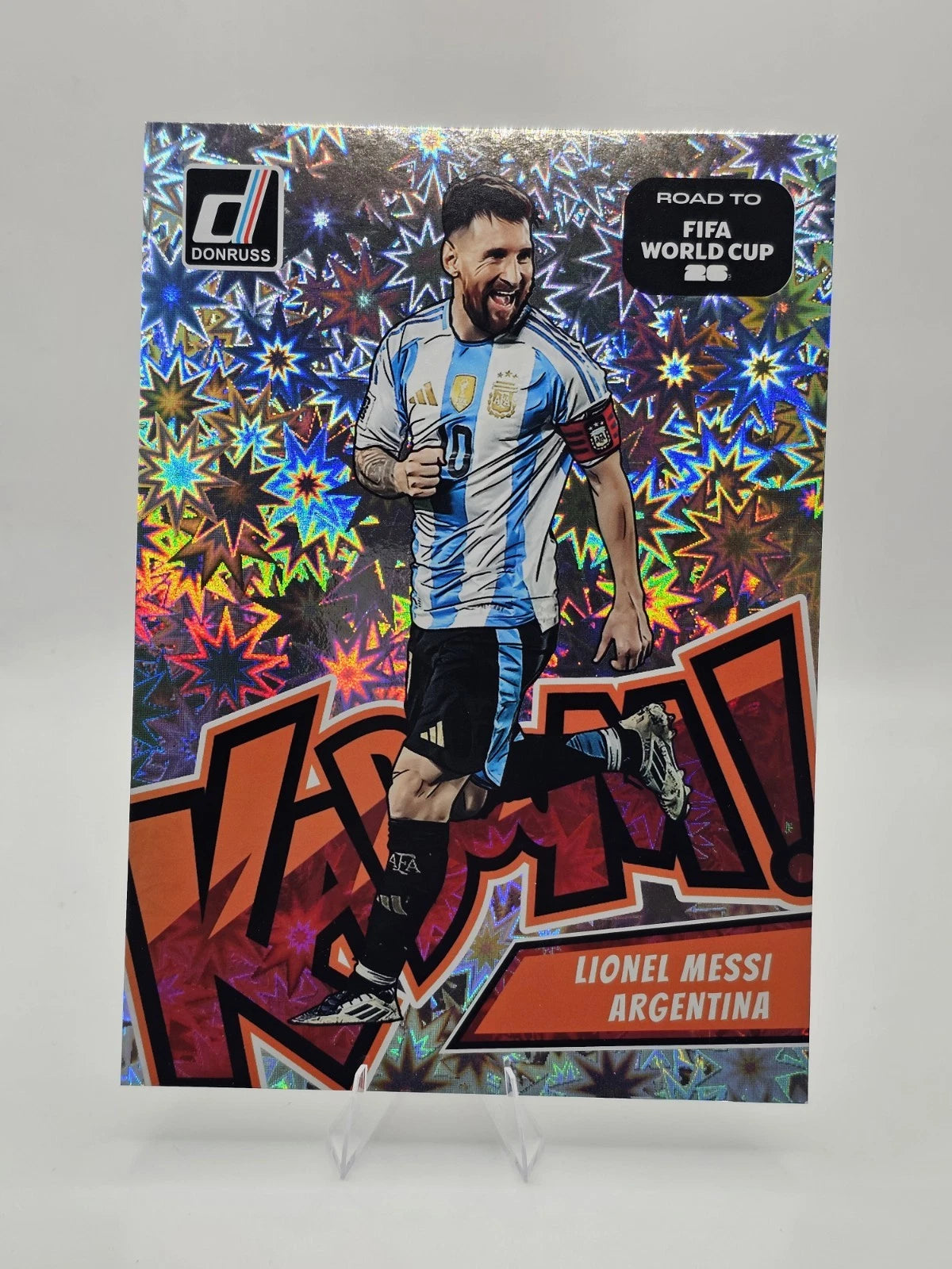 2025-26 Panini Donruss FIFA Lionel MESSI Oversized Jumbo KABOOM World Cup Card קלף מסי