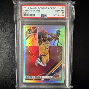 2019-20 Panini Donruss Optic Base Holo Prizm LeBron James PSA 10 קלף לברון ג'יימס