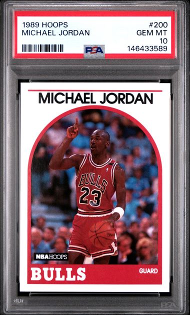 1989 HOOPS #200 MICHAEL JORDAN BULLS HOF PSA 10 קלף מייקל ג'ורדן